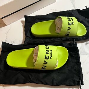 Givenchy Citrus Green Slides Sandals Designer Flip Flops